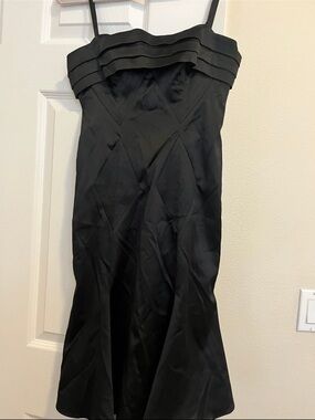 Just Cavalli Black Strapless Cocktail Dress with Pleated Bandeau